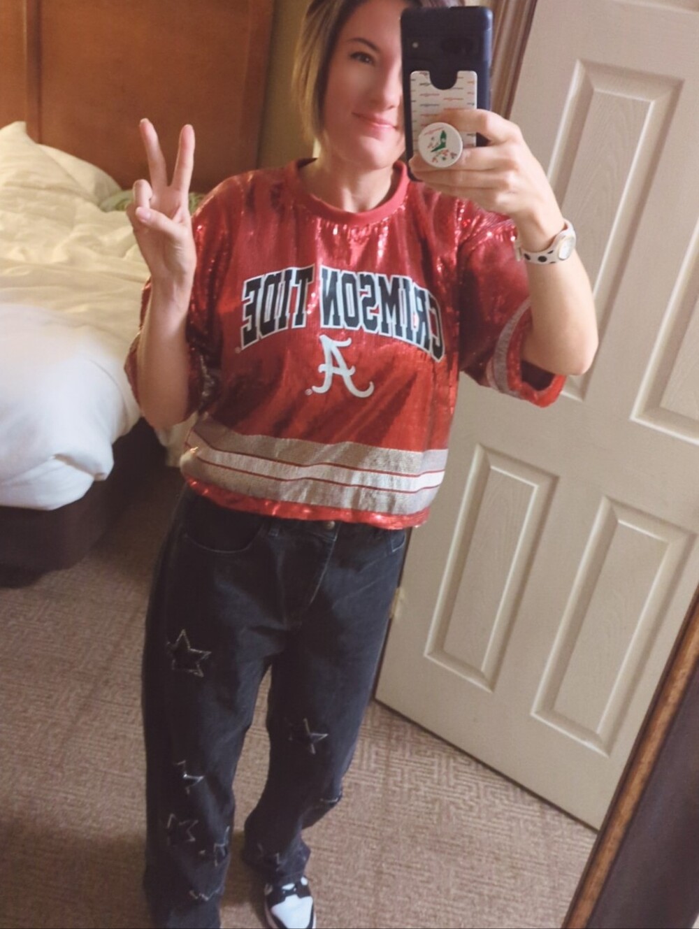 Crimson Tide Sequin Women's Top
